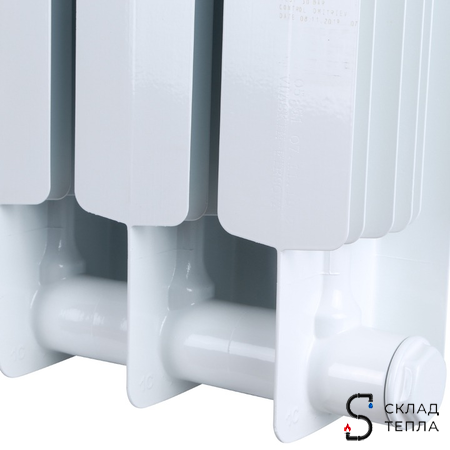 Радиатор биметаллический STOUT SPACE 500 - 8 секций с нижним подключением. Вид 14.