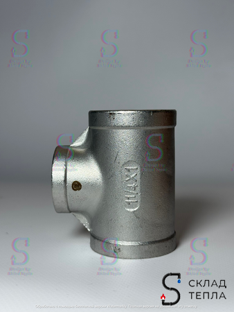 Тройник  резьбовой переходной из нержавеющей стали Benarmo (ВР) - 2" x 1 1/2" x 2". Вид 4.