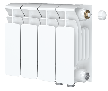 Радиатор биметаллический Rifar Base Ventil 200 - 4 секции (подключение нижнее справа)