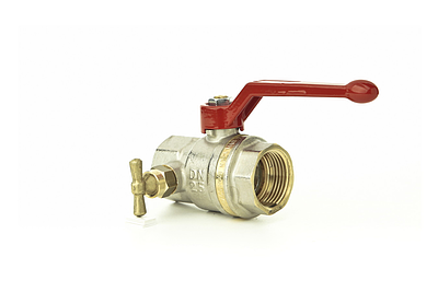 Кран шаровой полнопроходной Danfoss BVR-D - 1' (ВР/ВР, PN40, ручка-рычаг красная, со спуском)