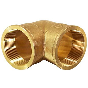 Отвод 90° латунный резьбовой равнопроходный TIM (ВР/ВР) - 1/2' (2шт)