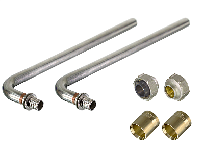 Комплект подключения к радиатору Г-образный TIM - 20 (длина 250 мм)