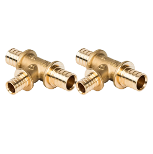 Тройник переходной STOUT - 20 x 16 x 20 (для труб из сшитого полиэтилена, комплект - 2 шт)