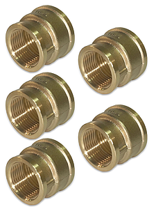 Муфта латунная резьбовая переходная TIM - 3/4' x 1/2' (5шт.)
