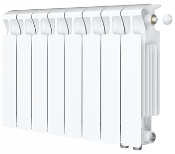 Радиатор биметаллический Rifar Monolit Ventil 350 - 9 секций (подключение нижнее справа)