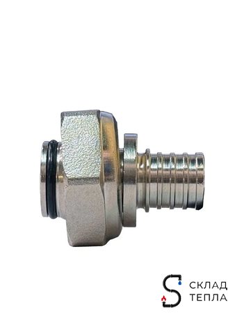 Переход на евроконус никелированный TIM - 16 (2.2) x 3/4" (для труб из сшитого полиэтилена, 8 шт). Вид 7.