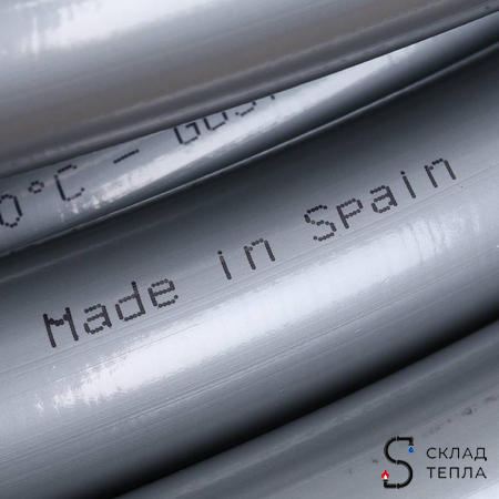 Труба из сшитого полиэтилена STOUT - 25x3,5 (PE-Xa/EVOH, PN10, Tmax 95°C, цвет серый) отрезок 30м. Вид 6.