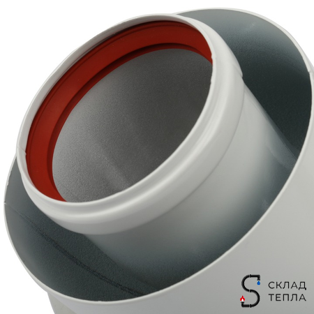 Комплект прохода через стену для коаксиального дымохода STOUT D60/100 мм (для котлов Baxi/Viessmann). Вид 8.
