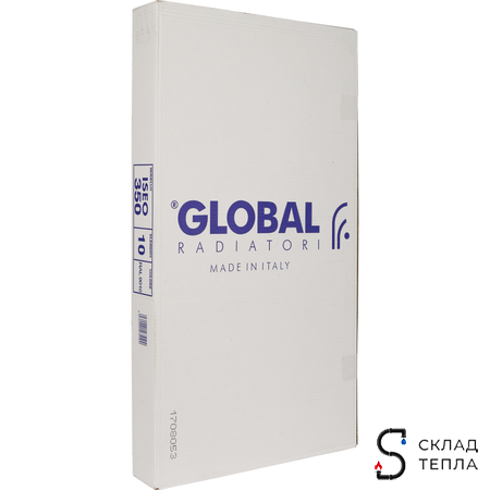 Радиатор алюминиевый GLOBAL ISEO 350 - 11 секций. Вид 11.