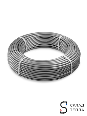 Труба из сшитого полиэтилена РОС - 25x3,5 (PE-Xa/EVOH, PN10, Tmax 95°C, цвет серый, 25м). Вид 3.