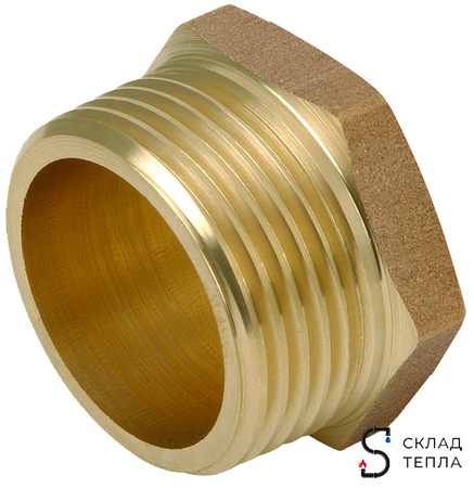 Заглушка латунная с наружной резьбой TIM - 3/4". Вид 1.
