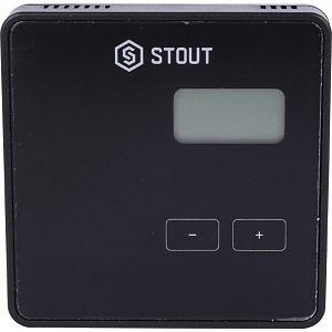 STOUT Проводной комнатный регулятор R-10b, черный STOUT Проводной комнатный регулятор R-10b, черный