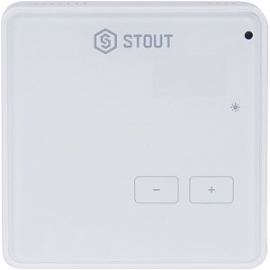 STOUT Беспроводной комнатный регулятор R-8z, белый STOUT Беспроводной комнатный регулятор R-8z, белый