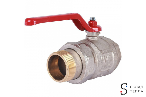 Кран шаровой полнопроходной ITAP IDEAL 098 - 1 1/2" (ВР/НГ, PN30, Tmax 150°С, ручка-рычаг красная). Вид 2.
