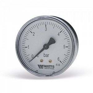 Манометр аксиальный WATTS F+R150 (MAS) - 1/4' (D-80 мм, шкала 0-10 бар)