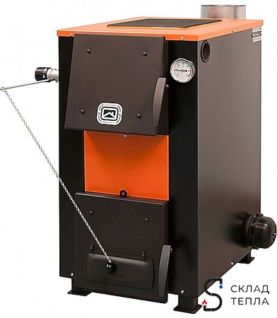 Котел твердотопливный Теплодар Куппер ОВК - 18 кВт (со встроенным ТЭНом 6 кВт и варочной панелью). Вид 2.