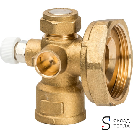 Насосно-смесительный узел STOUT - 1" (с термостатическим клапаном 30-60°C, без насоса, латунный)*. Вид 5.