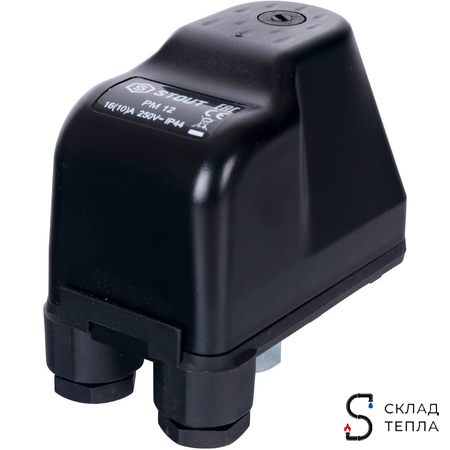 Реле давления для водоснабжения STOUT PM12G (3-12 бар, 1/4", с накидной гайкой). Вид 2.