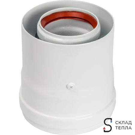 Адаптер для котла вертикальный для коаксиального дымохода STOUT D60/100 мм (для Baxi, Viessmann). Вид 3.