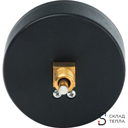 Термоманометр аксиальный STOUT - 1/2" (D80 мм, шкала 0-120°C/0-4 бар, с запорным клапаном). Вид 4.