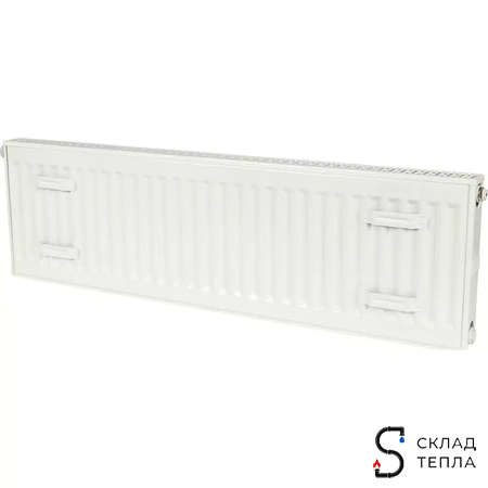 Радиатор стальной KERMI FTV 12 - высота 300 мм, длина 2300 мм с нижним подключением. Вид 3.