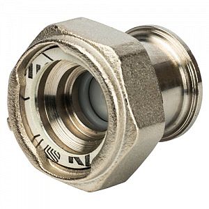 Соединение разъемное STOUT - 1' (с плоским уплотнением, никелированное)