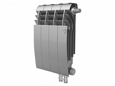 Радиатор биметаллический Royal Thermo BiLiner 350 V Silver Satin (Н) (Серый) - 4 секций