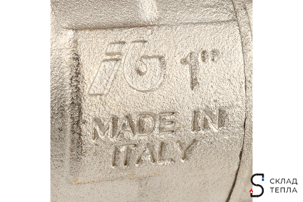 Кран шаровой полнопроходной ITAP 099 - 2" (НР/НР, PN30, Tmax 95°С, ручка-рычаг красная). Вид 7.