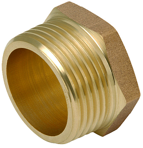 Заглушка латунная с наружной резьбой TIM - 1 1/2' (1шт)