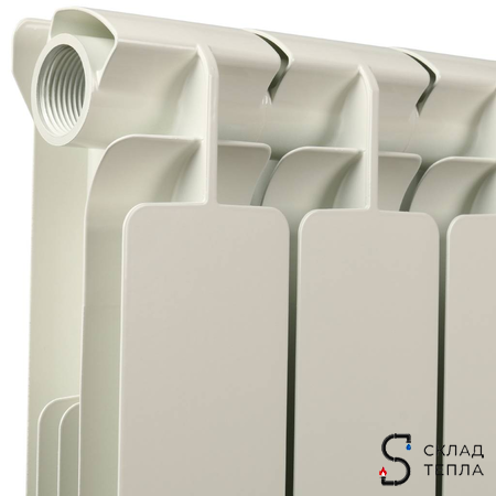 Радиатор алюминиевый STOUT Bravo 500 - 14 секций. Вид 7.