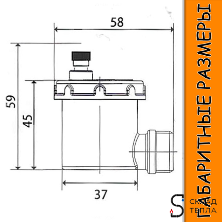 Комплект из двух автоматических воздухоотводчиков TIM- 1/2" BL5815. Вид 3.