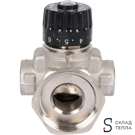 Насосно-смесительный узел STOUT - 1" (с термостатическим клапаном 30-60°C и насосом UPSO 25-65). Вид 6.