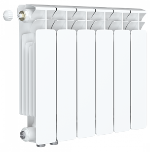 Радиатор биметаллический Rifar Base Ventil 350 - 6 секций (подключение нижнее слева)