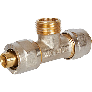 Тройник комбинированный с наружной резьбой STOUT - 16 x 1/2' (винтовой, для металлопласт.труб)