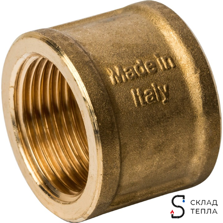 Муфта латунная резьбовая STOUT - 1/2". Вид 3.