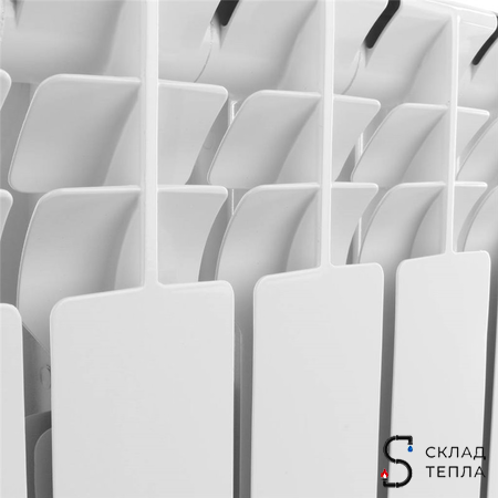 Радиатор алюминиевый ROMMER Optima 500 - 10 секций. Вид 4.