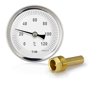 Термометр аксиальный Tim с гильзой 1/2' D-40