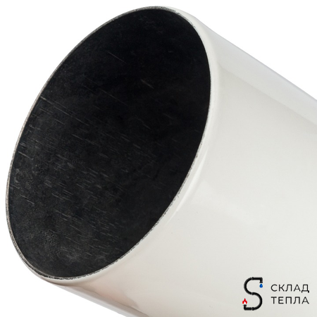 STOUT Элемент дымохода отвод 90° DN80 с инспекционным патрубком. Вид 6.
