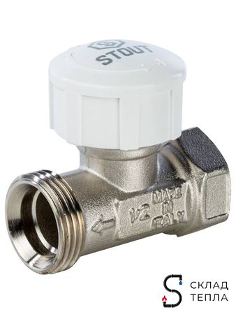 Клапан термостатический прямой STOUT - 1/2" (PN10, Tmax - 120°С). Вид 5.