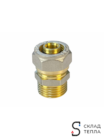 Переход на наружную резьбу VALFEX - 16 x 1/2" (винтовой, для металлопластиковых труб) 1шт. Вид 6.