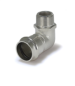 Переход на наружную резьбу угловой Zeissler 28 х 3/4' из нержавеющей стали