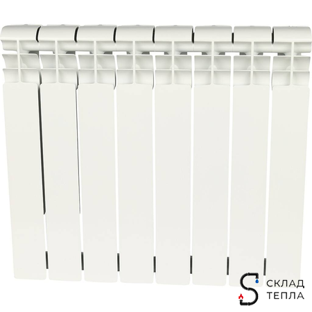 Радиатор алюминиевый ROMMER Profi 500 - 8 секций. Вид 4.