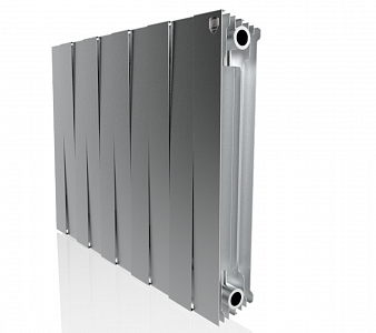 Радиатор биметаллический Royal Thermo PianoForte 500 Silver Satin (Серый) - 10 секций Радиатор биметаллический Royal Thermo PianoForte 500 Silver Satin (Серый) - 10 секций