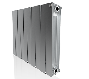 Радиатор биметаллический Royal Thermo PianoForte 500 Silver Satin (Серый) - 10 секций
