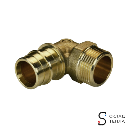 Переход на наружную резьбу угловой РОС - 20 x 1/2" (аналог Uponor и Usystems, 2шт). Вид 1.