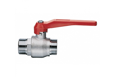 Кран шаровой полнопроходной ITAP 099 - 1 1/4' (НР/НР, PN30, Tmax 95°С, ручка-рычаг красная)