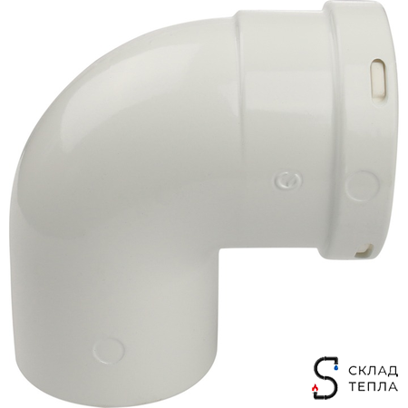 STOUT Элемент дымохода отвод 90° п/м DN80. Вид 4.