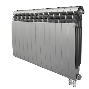 Радиатор биметаллический Royal Thermo BiLiner 500 V Silver Satin (Н) (Серый) - 13 секций