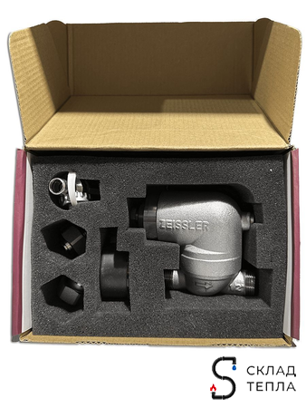 Фильтр свободного вращения с манометром Zeissler - 1/2". Вид 6.