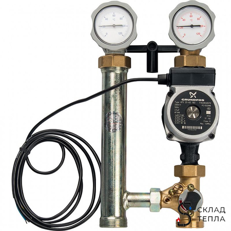 Насосная группа со смесителем Meibes MK 1", подача справа (с насосом Grundfos UPS 25-60). Вид 5.
